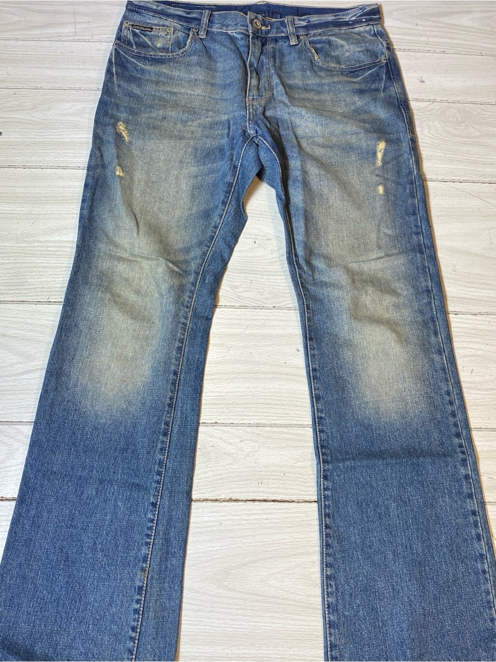 Men's Calvin Klein Jeans Distressed Bootcut Denim Pants Size 32 

11#677